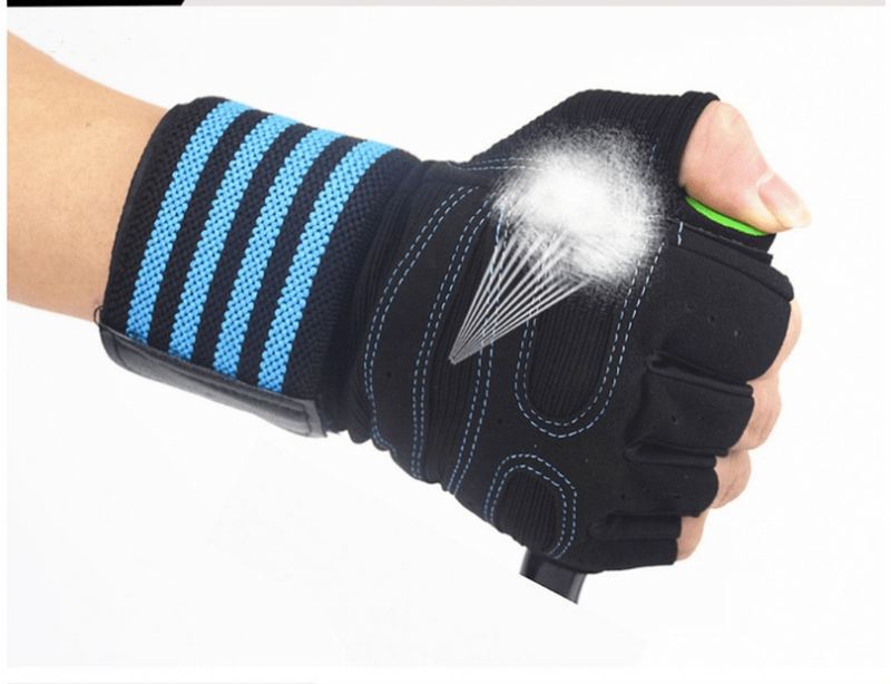 Ribbon Compression Armbånd Sports Non-slip Halvfinger Handsker