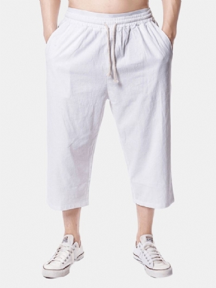 Beach Casual Baggy Linned Læglange Bukser