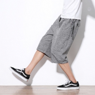 Harem Bukser Casual Bukser Stor Størrelse Brede Ben Cropped Trouser