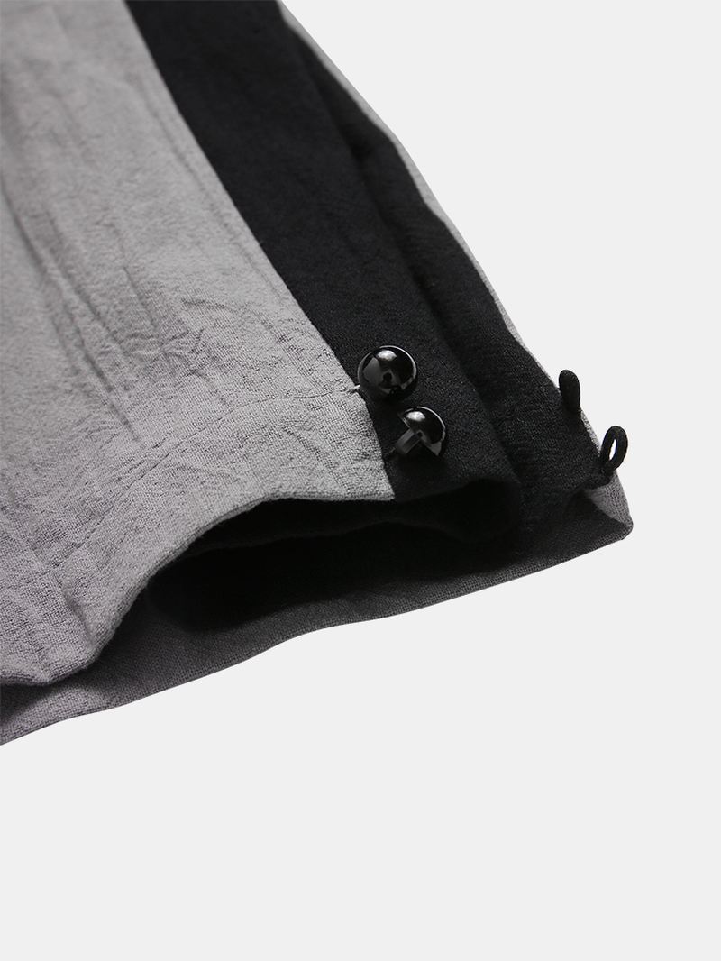 Herre 100% Bomuld Patchwork Elaist Talje Shorts