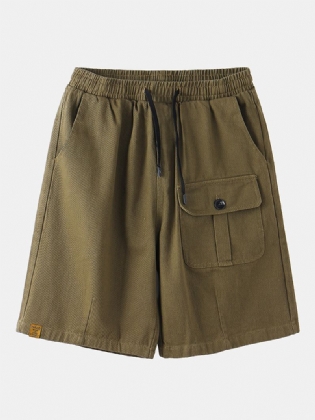 Herre Afslappet Bomuldssnøre Med Flere Lommer Cargo-shorts