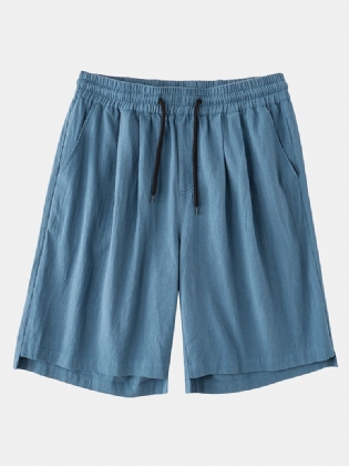 Herre Casual 100% Bomuld Åndbare Lommer Shorts Med Snoretræk