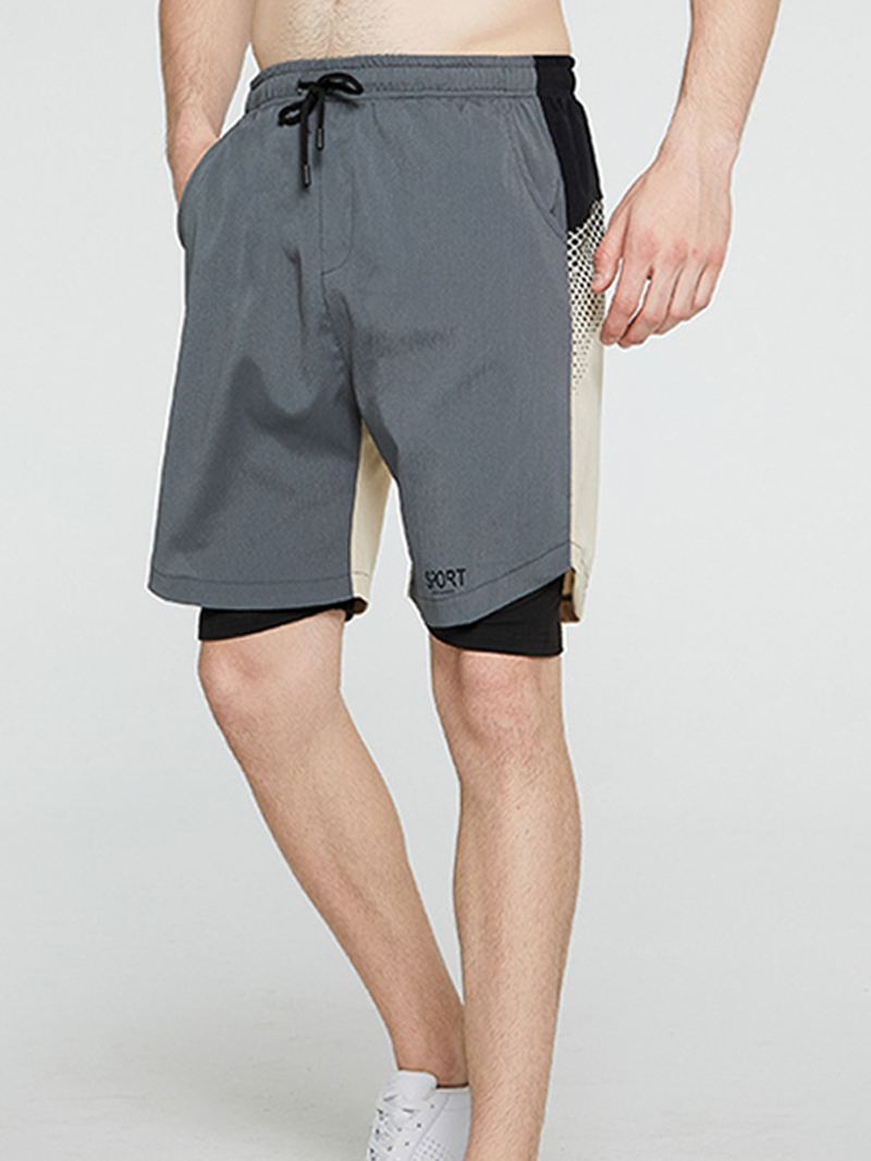 Herre Casual Åndbar Snoretræk Loose Fit Hjemmeshorts