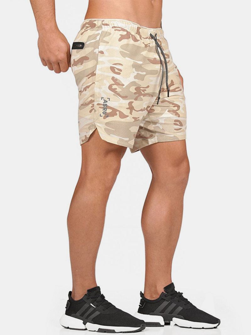 Herre Casual Elastisk Talje Bomuld Blend Loose Fit Shorts