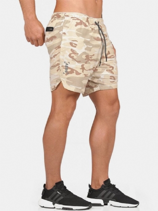 Herre Casual Elastisk Talje Bomuld Blend Loose Fit Shorts