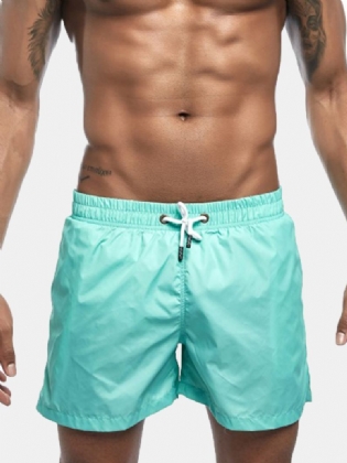 Herre Ensfarvet Sommer Tynde Casual Board Shorts