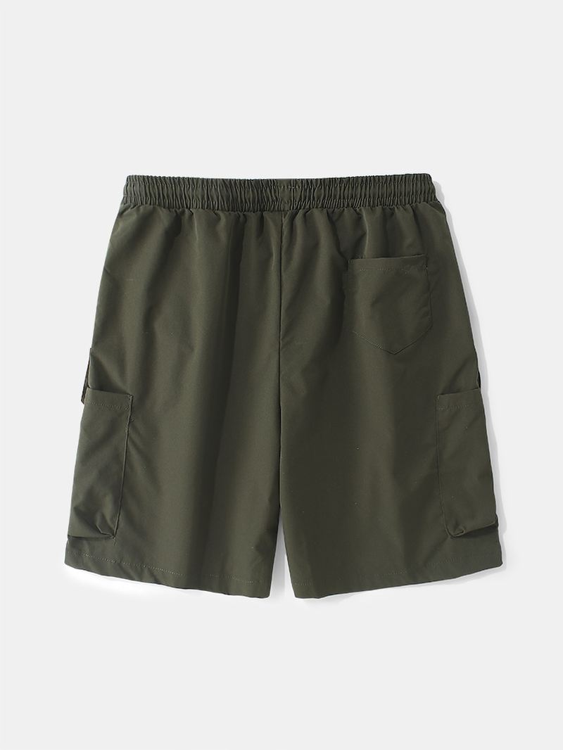 Herre Multilommer Elastisk Talje Snøre Casual Shorts