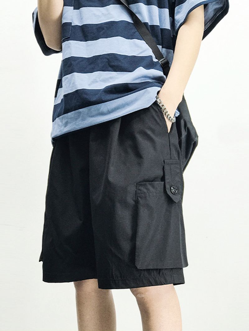 Herre Multilommer Elastisk Talje Snøre Casual Shorts