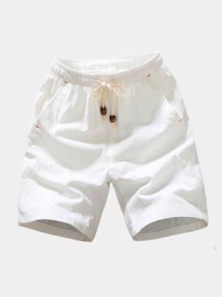 Herre Sommermode Åndbare Ensfarvede Afslappede Shorts