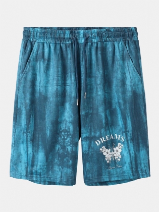 Herre Tie Dye Blomster Med Tryk Elastiske Talje Shorts