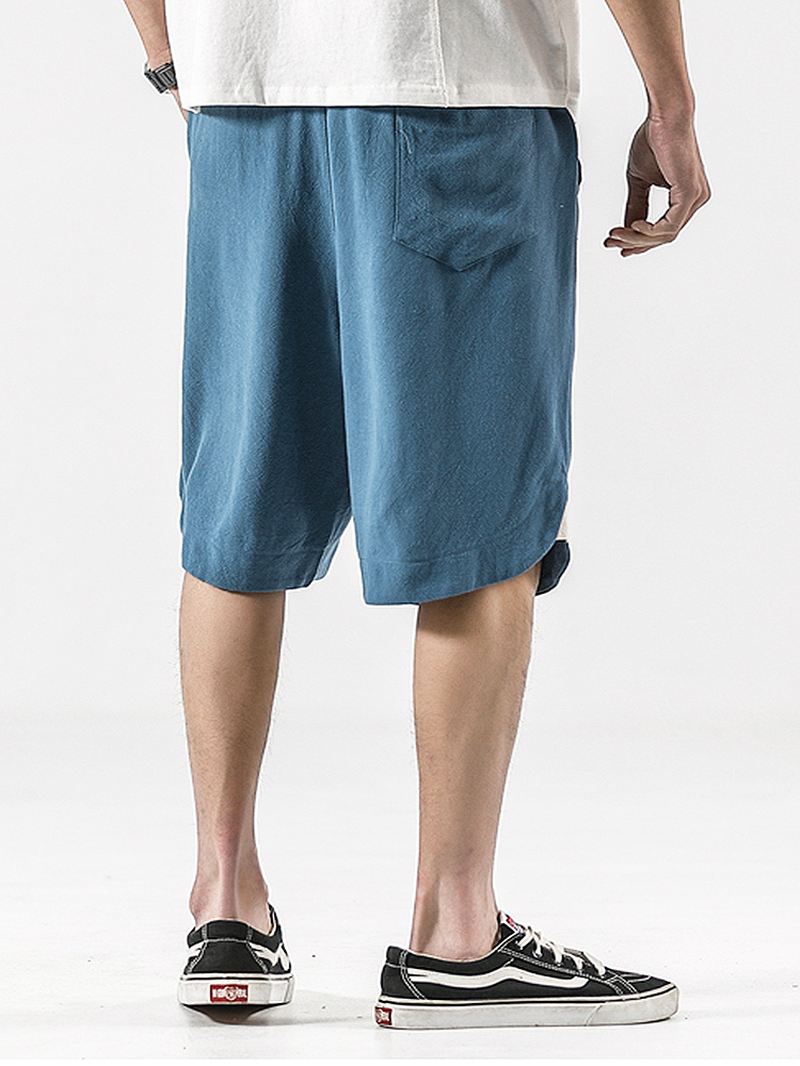 Mænd 100% Bomuld Ensfarvede Fritidsshorts