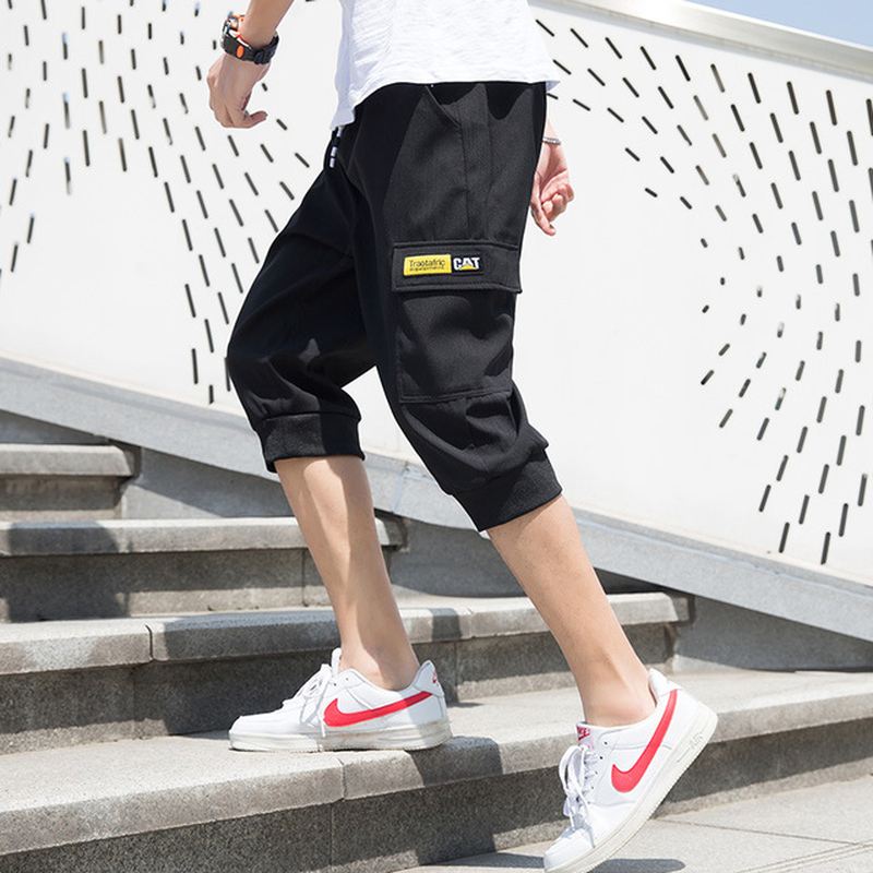 Mænd Casual Cropped Bukser Sports Beach Casual Tooling
