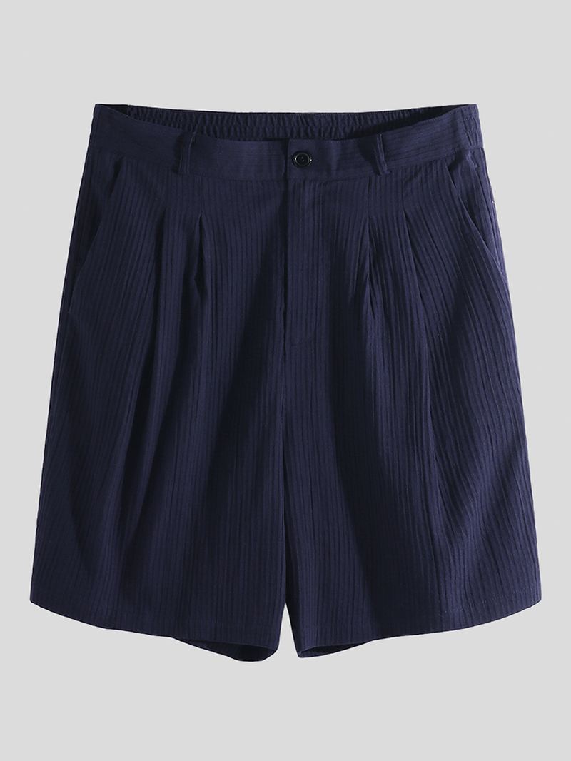 Mænd Cotton Seersucker Relaxed Chino Shorts