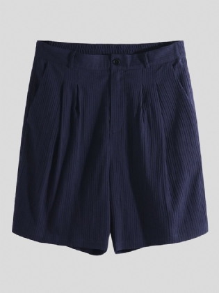 Mænd Cotton Seersucker Relaxed Chino Shorts