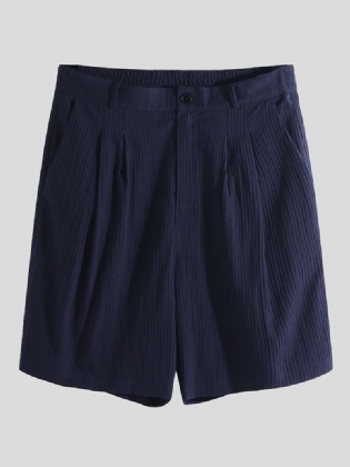 Mænd Cotton Seersucker Relaxed Chino Shorts