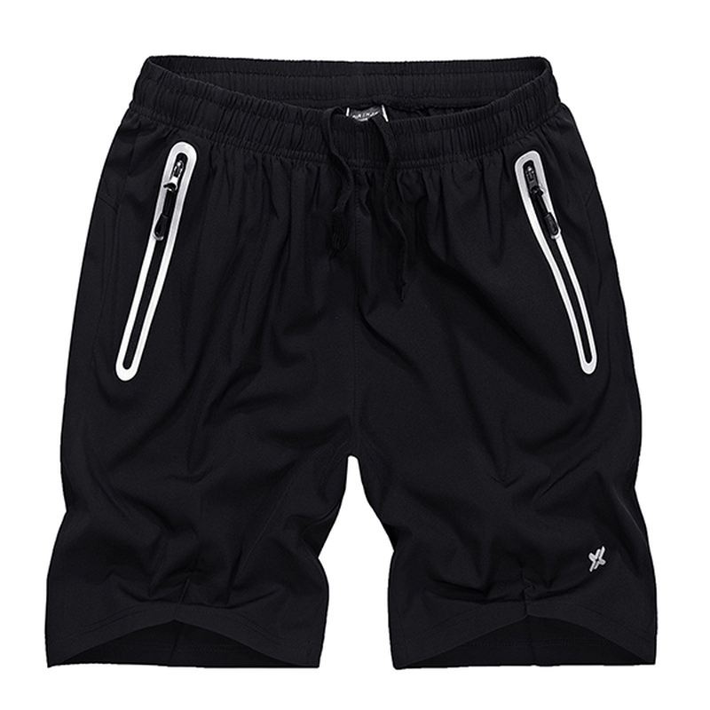 Mænds Slim Fit Elastiske Sportsshorts Med Snoretræk