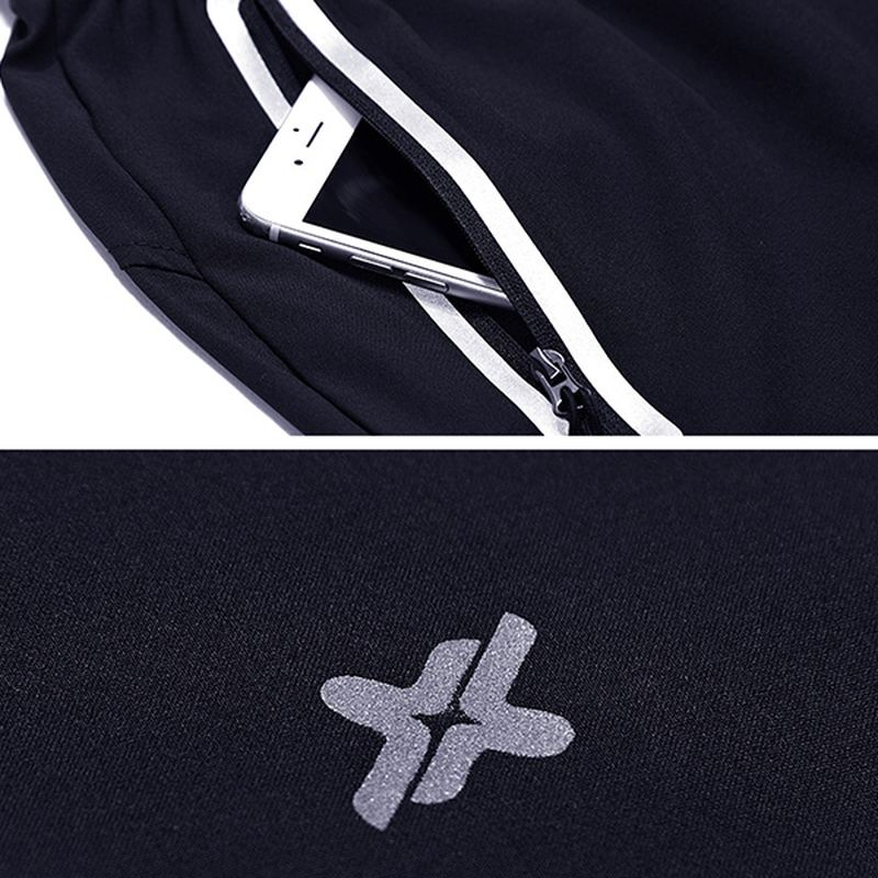Mænds Slim Fit Elastiske Sportsshorts Med Snoretræk
