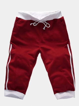 Mænds Sommer Casual Sports Spell Color Shorts Elastiske Taljeshorts