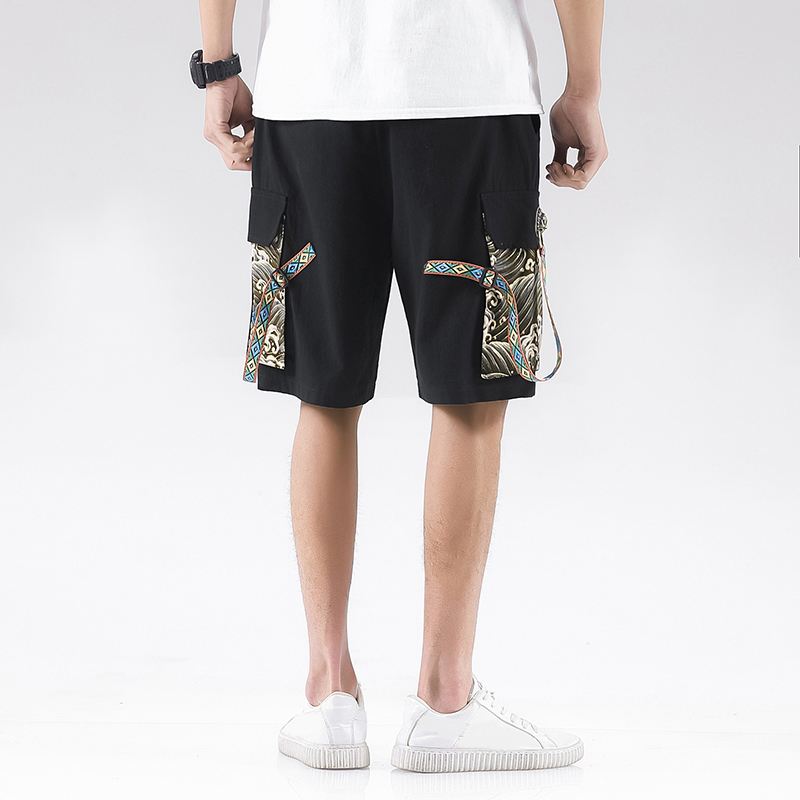 Shorts Med Snoretræk Til Mænd I Kinesisk Stil