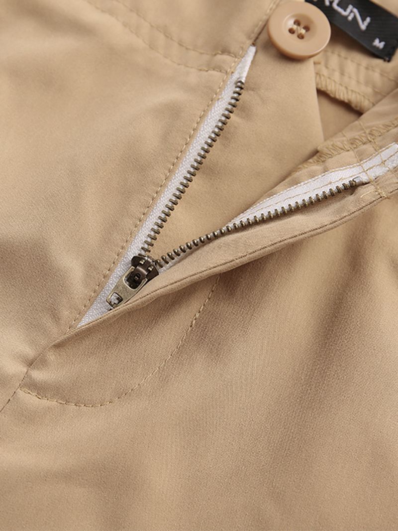 Solide Cargo-shorts Med Flere Lommer Til Mænd