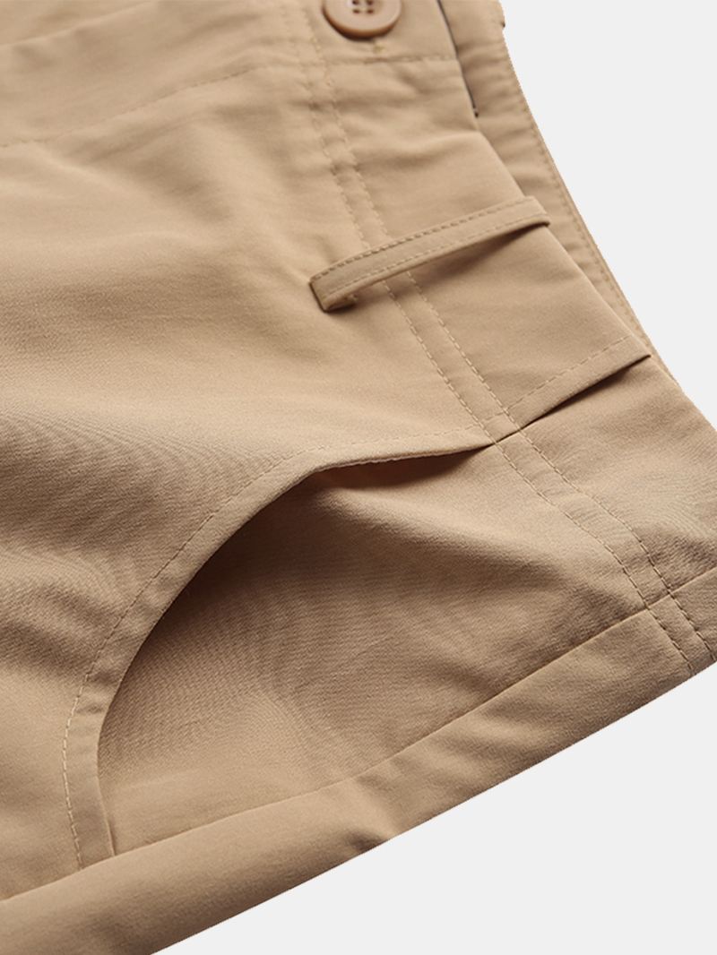Solide Cargo-shorts Med Flere Lommer Til Mænd