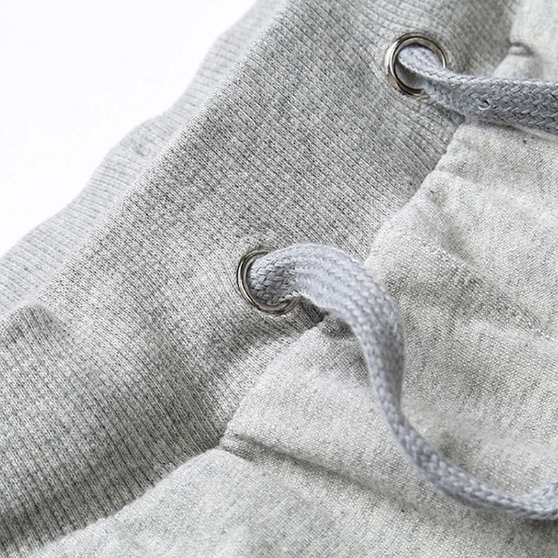 Sommer Mænds Afslappede Sportsshorts-bukser Ren Farve Bomuld Tynde Ridebukser