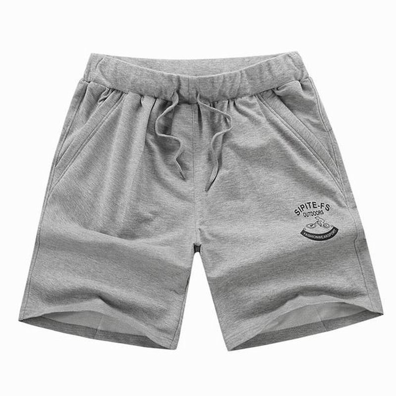 XS-5xl Sportsshorts I Bomuld Til Mænd Elastisk Linning Lommer Med Lynlås Korte Bukser Med Snøre