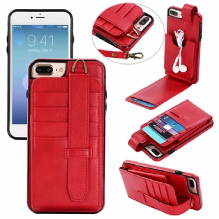 Ægte Læder Multifunktionel Iphone6/6s/6 Plus/6s Plus/7/7 Plus Etui Pung Kortholder Telefontaske