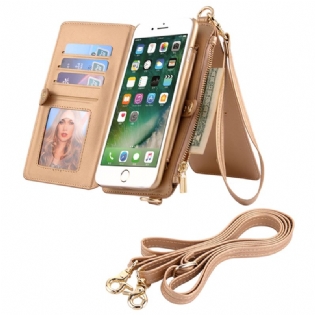 Ægte Læder Multifunktionel Iphone6/6s/6 Plus/6s Plus Telefontaske Pungkortholder Telefontaske