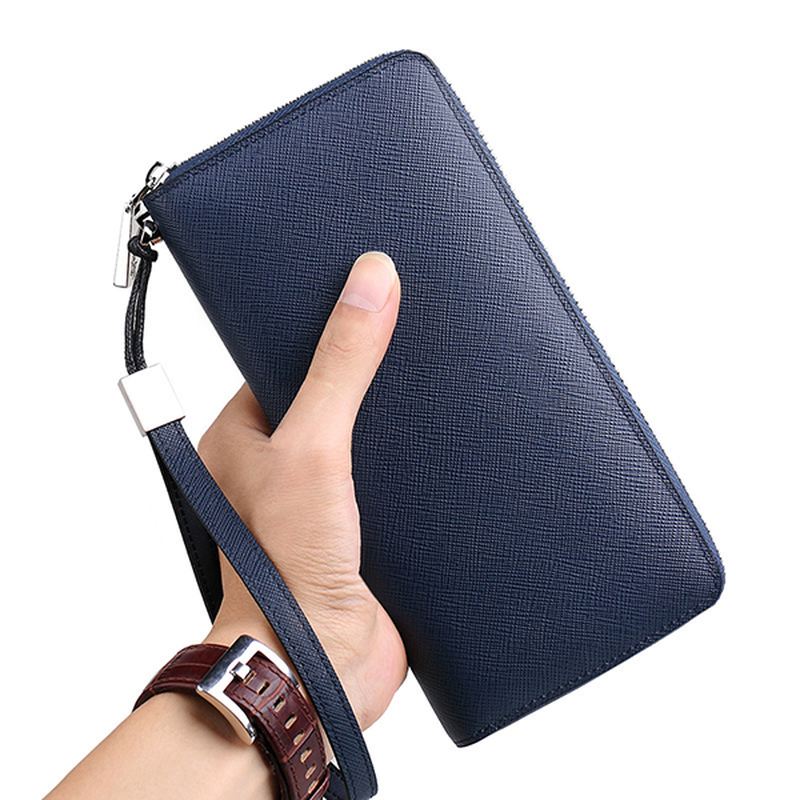 Blokerende Sikker Kortpung Clutch Zip Kortholder Organizer Holder 35 Kort