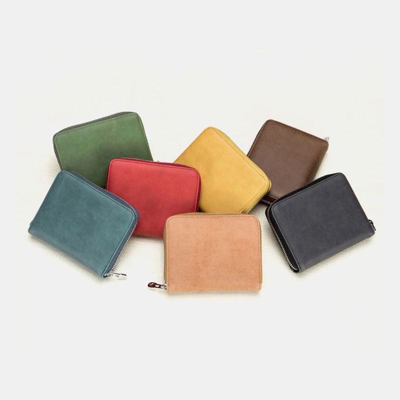 Kvinder Ægte Læder Anti-theft Organ Design Milti-card Slot Card Bag Kortholder Pung
