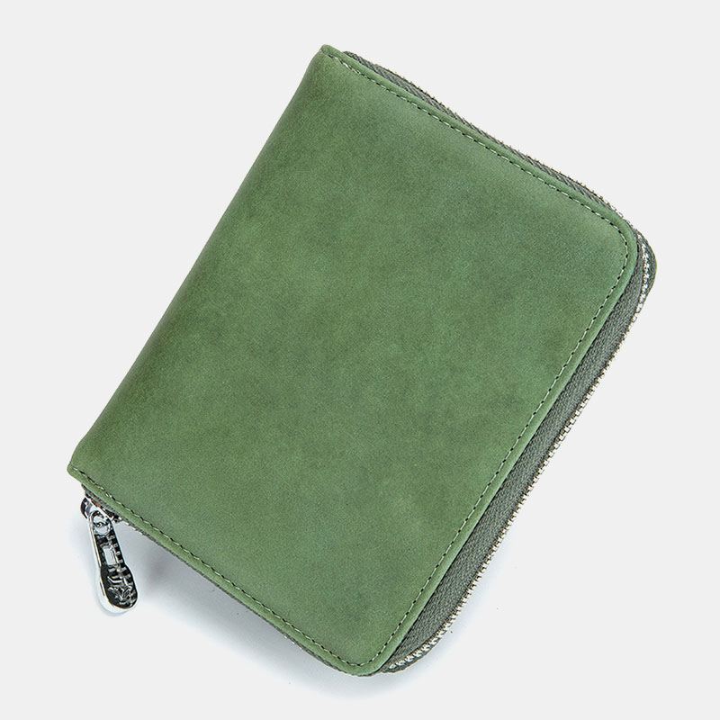 Kvinder Ægte Læder Anti-theft Organ Design Milti-card Slot Card Bag Kortholder Pung