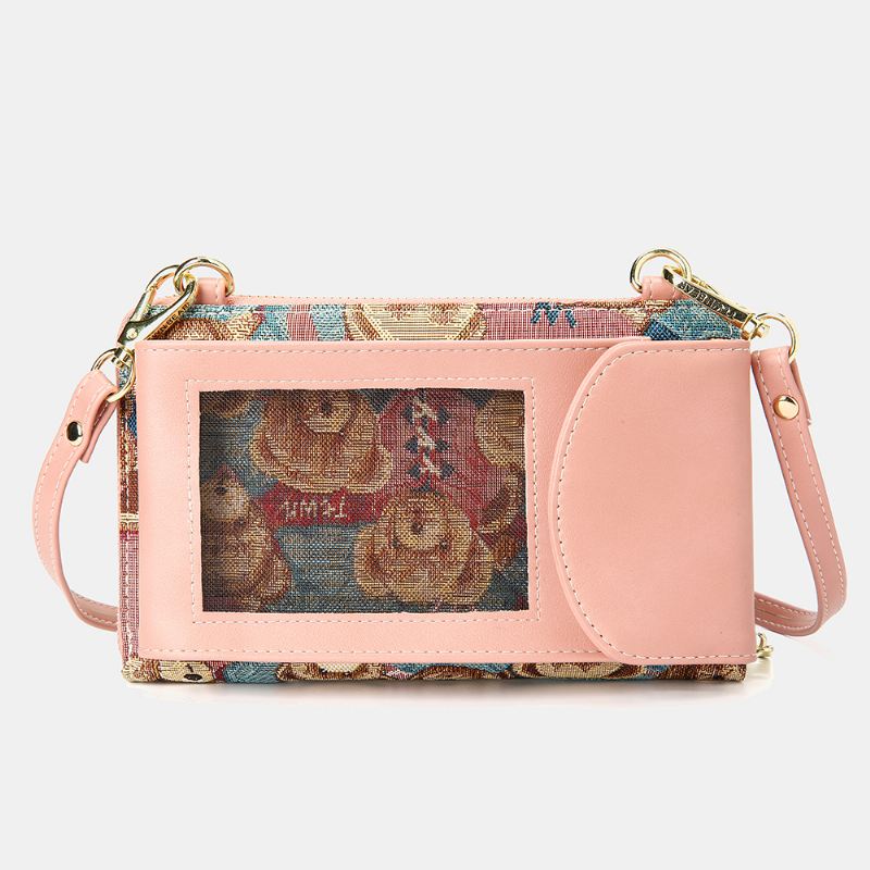 Kvinder Bjørnemønster 12 Kortpladser Telefonpung Crossbody-taske Clutches-taske
