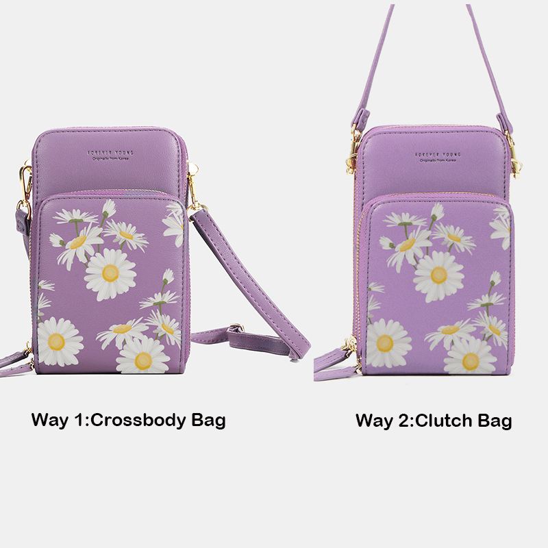 Kvinder Clutch Taske Kort Taske Telefon Taske Crossbody Taske