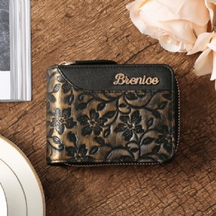 Kvinder Emossed Floral 16 Card Slots Retro Pung