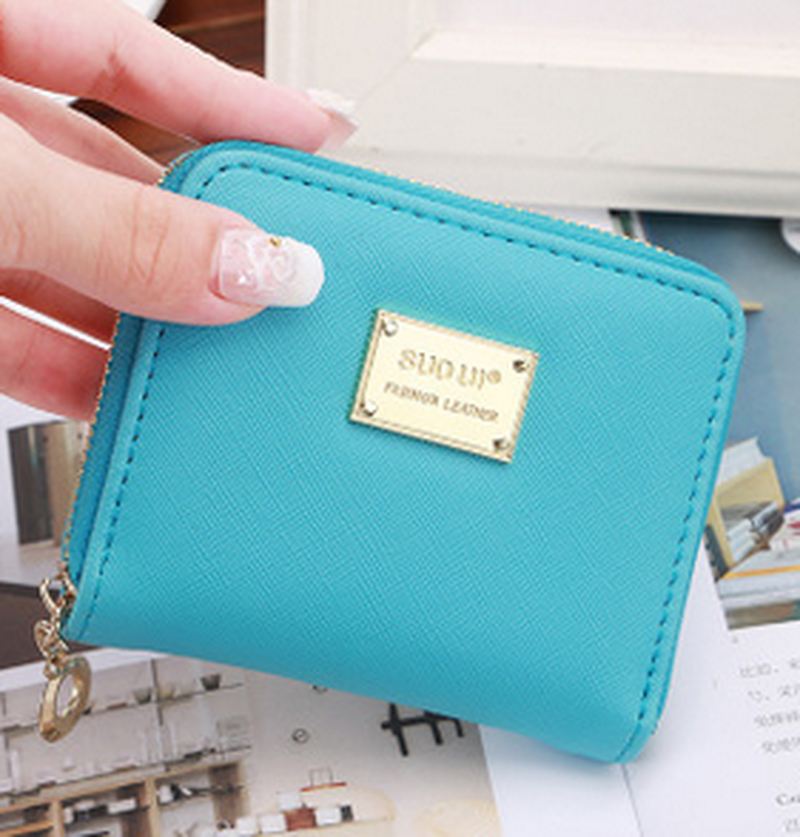 Kvinder Mini Kort Tegnebog Kortholder Læder Mønt Taske Penge Pung Håndtaske Clutch