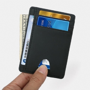 Kvinder Og Mænd Kortholder I Ægte Læder Carbon Fiber Mønster Multi-card Slot Pung