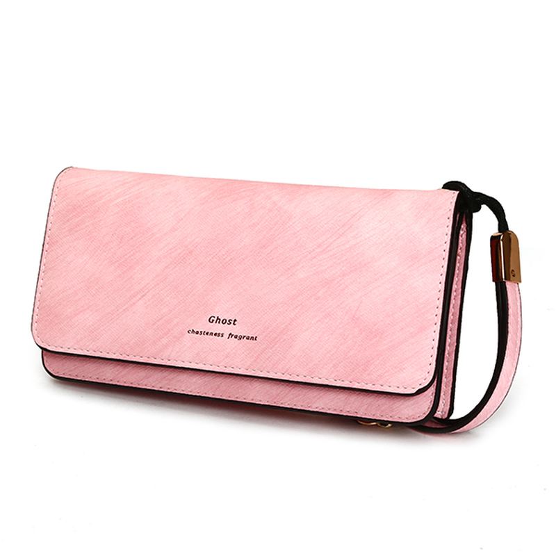 Kvinder Pu Læder Vintage Retro Funktionel Casual Clutch Kortholder Tegnebog