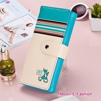 Kvinder Tegnebøger Blødt Pu-læder Søde Katte Hasp Lady Punge Tegnebog Kort Id Holder Moneybags Dame Lang Clutch Møntpung Burse
