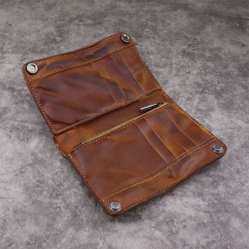 Mænd Ægte Læder Business Retro Multi-slot Card Holder Tegnebog