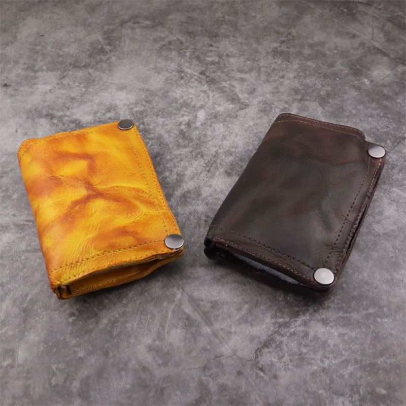 Mænd Ægte Læder Business Retro Multi-slot Card Holder Tegnebog