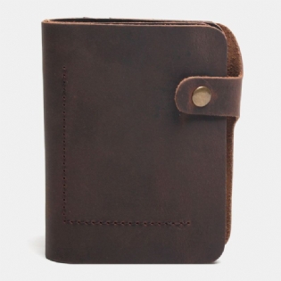 Mænd Ægte Læder Lavet-gammel Retro Business Brief Læder Kortholder Tegnebog
