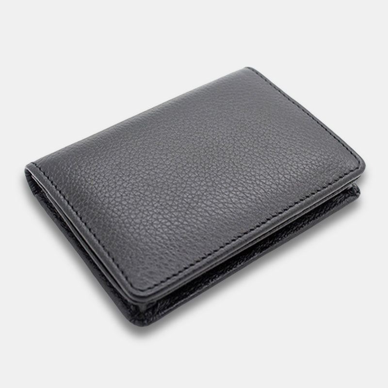 Mænd Ægte Læder Med Stor Kapacitet Bifold Retro Business Multi-card Slot Kortholder Visitkort Holder Kreditkort Holder Pung