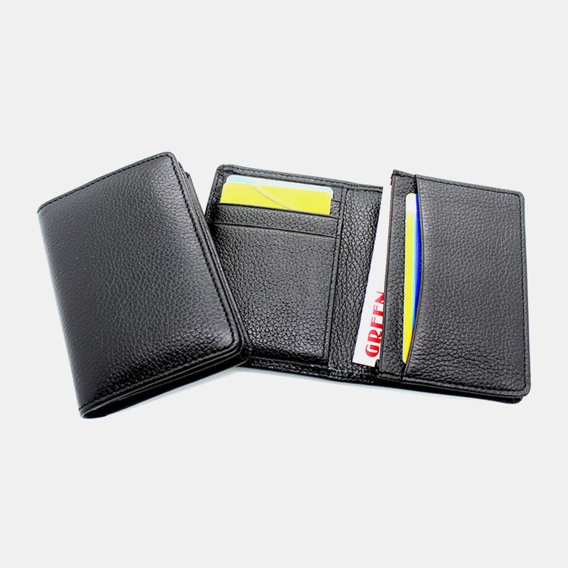 Mænd Ægte Læder Med Stor Kapacitet Bifold Retro Business Multi-card Slot Kortholder Visitkort Holder Kreditkort Holder Pung