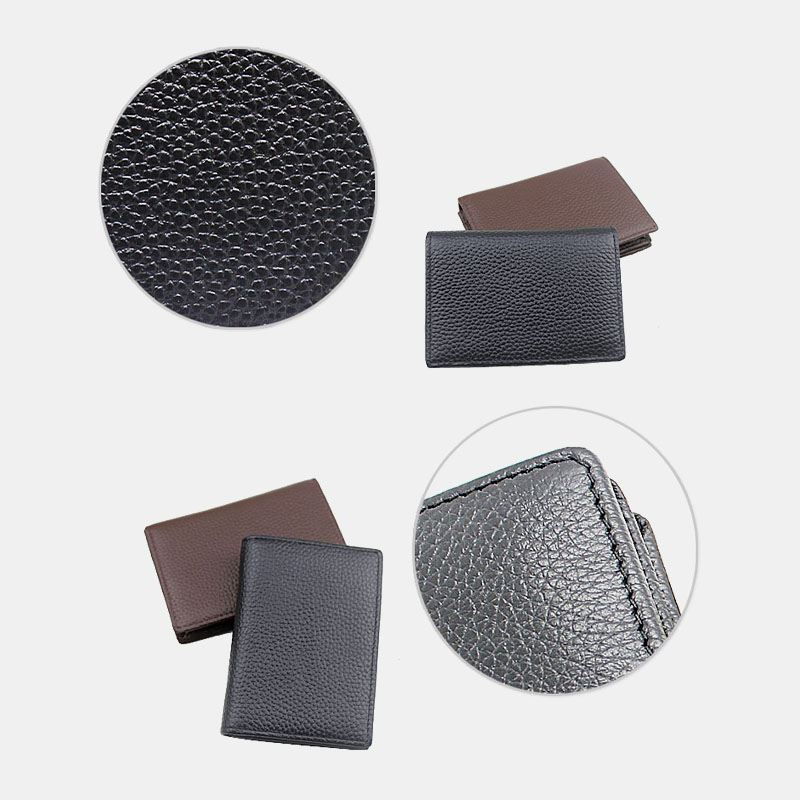 Mænd Ægte Læder Med Stor Kapacitet Bifold Retro Business Multi-card Slot Kortholder Visitkort Holder Kreditkort Holder Pung