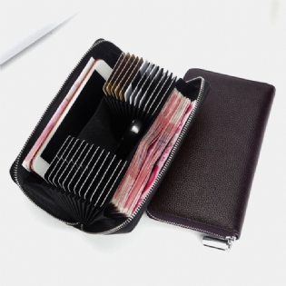 Mænd Ægte Læder Multi-card Slots Telefontaske Key Case Pengeclips Tegnebog