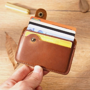 Mænd Ægte Læder Vintage Multi-card Slots Bus Kortholder Mini Lille Tegnebog
