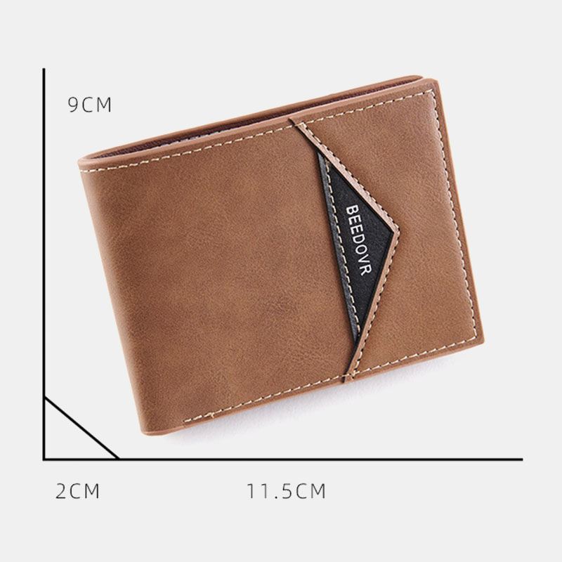 Mænd Bifold Kort Antimagnetisk Tegnebog Vintage Multi-card Slots Kortholder Penge Clip