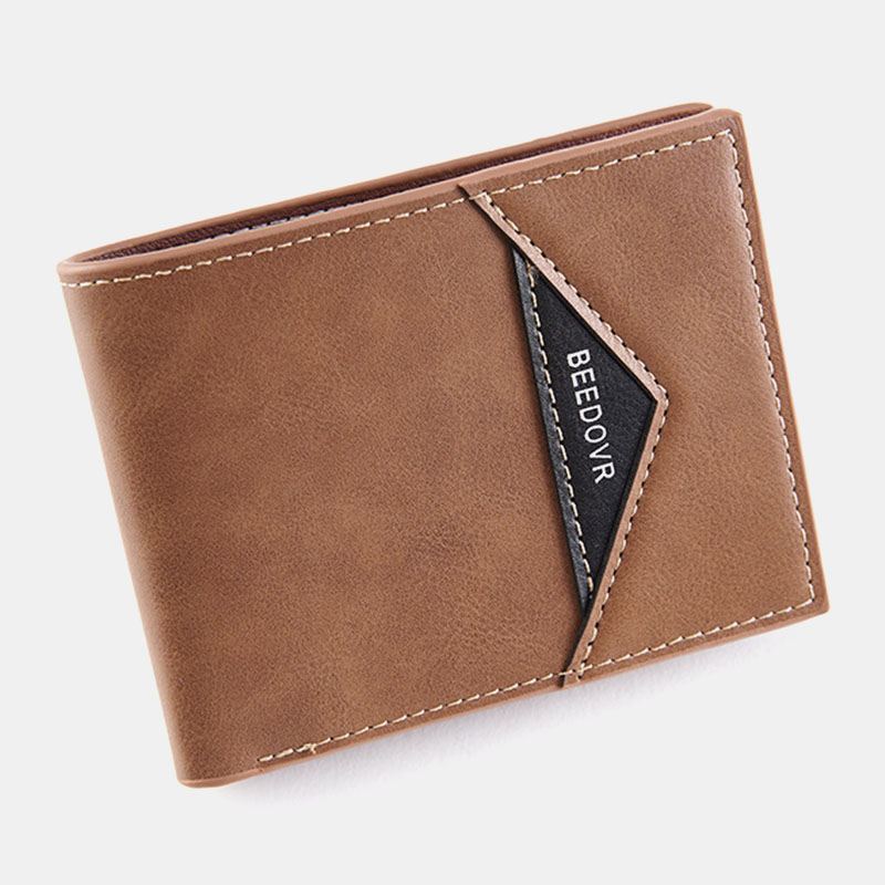 Mænd Bifold Kort Antimagnetisk Tegnebog Vintage Multi-card Slots Kortholder Penge Clip