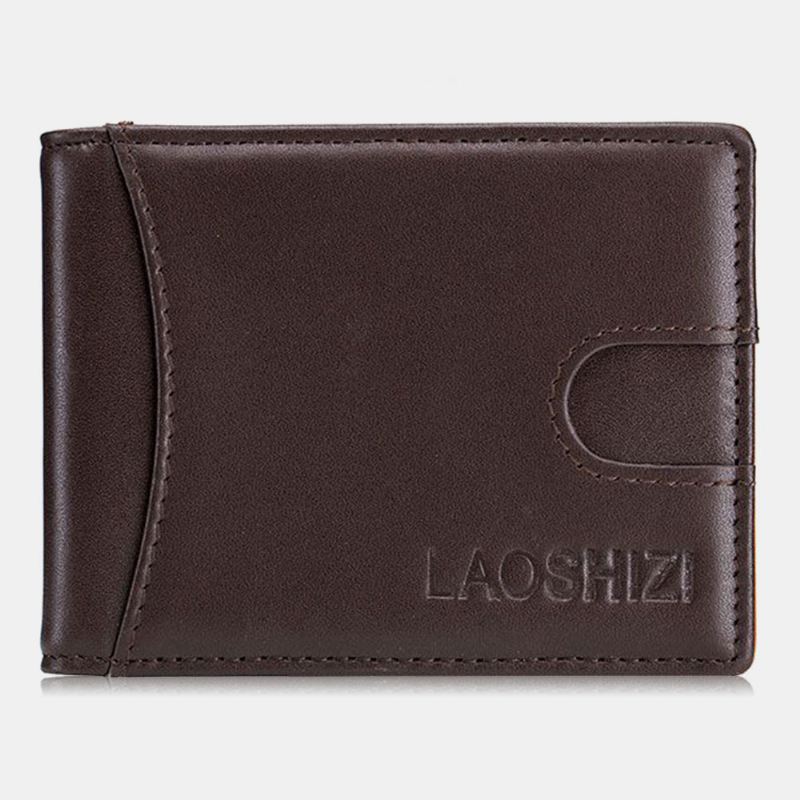Mænd Bifold Læder Tegnebøger Anti-tyveri Børste Multi-card Slot Kortholder Møntpung Kohud Tegnebøger